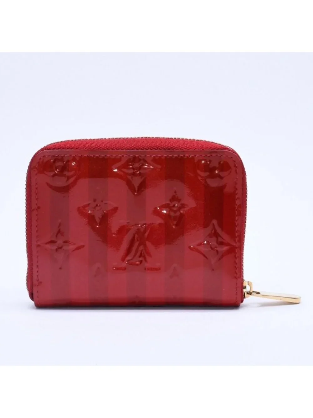 Louis Vuitton Wallet Monogram Vernis Zippy Coin Purse Pomme D'amour Gold